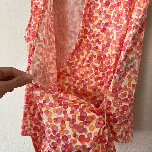 Talbots Sleeveless Wrap Blouse Shirt Top Cotton Size 10 - Picture 5 of 6